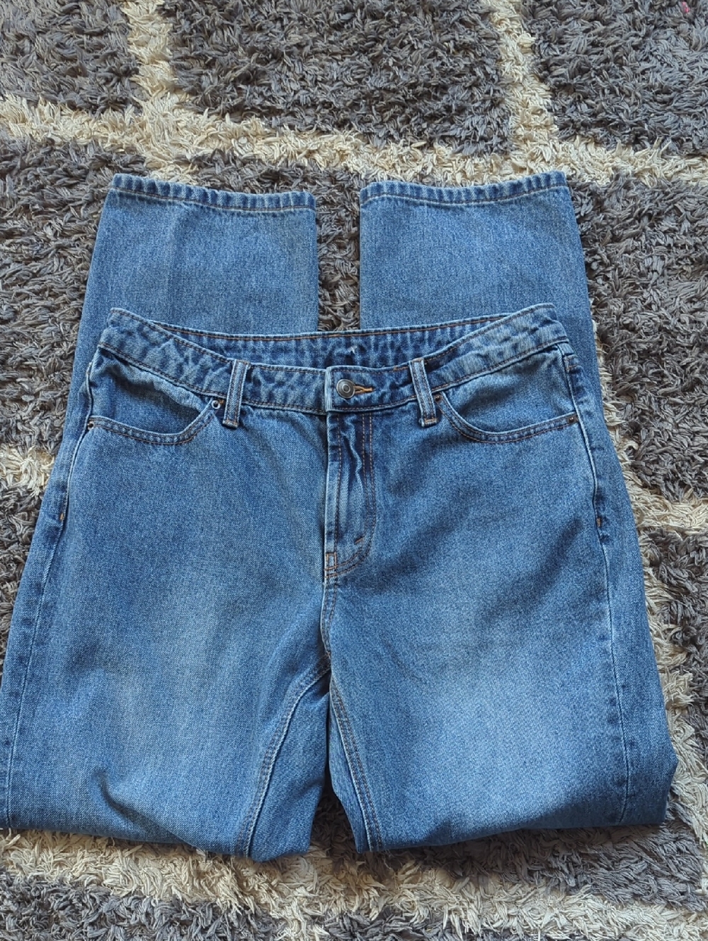Future Collective Kahlana Barfield Brown Classic Blue Women's Straight-Leg Jeans